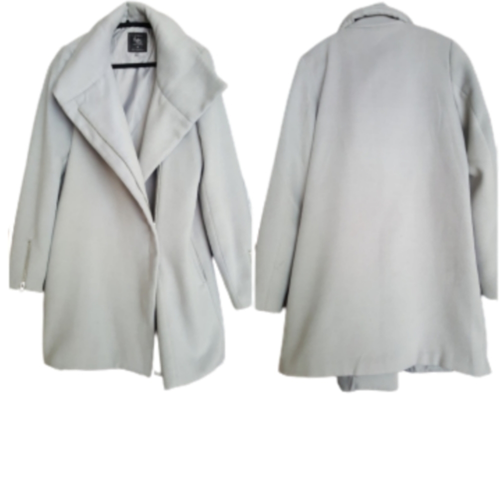 Cotton On Gray Wrap Pea Coat Size XS